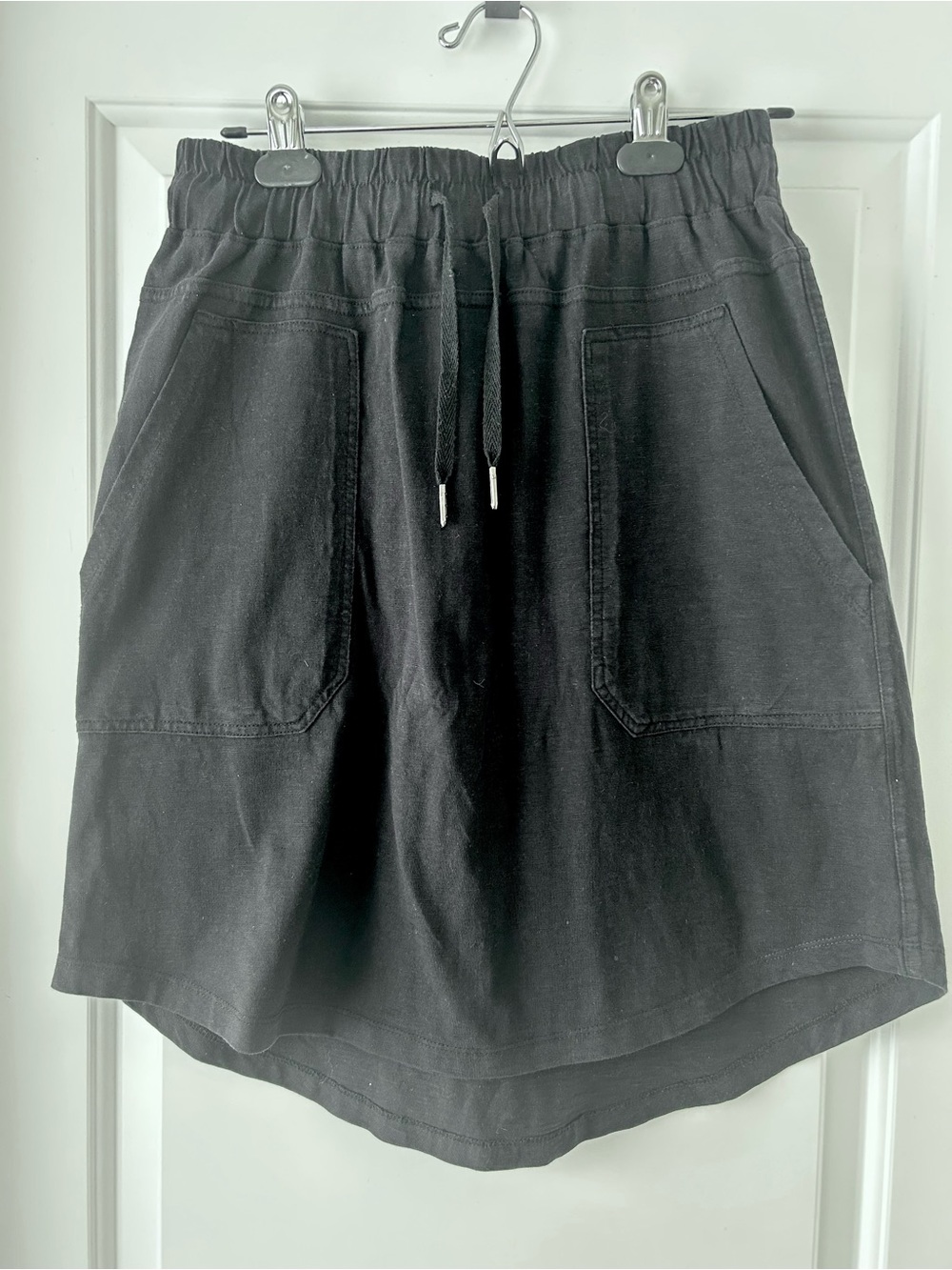 Organic cotton Zest Black Drawstring Pocket Skirt - Women's